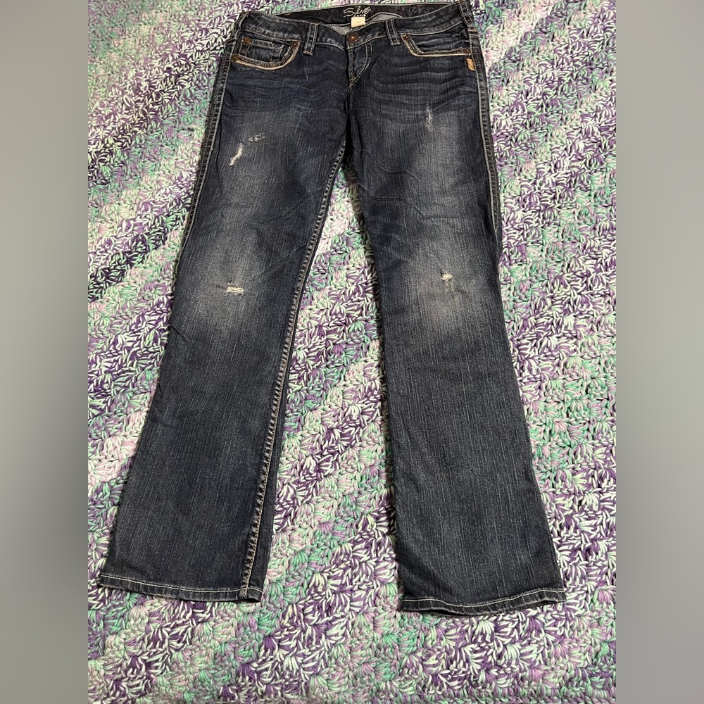 Silver Jeans Women's Dark Blue Boot Cut Jeans
